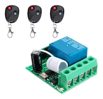 Comprar Receptor Inalámbrico 1 Rele 3 Controles Remotos 433mhz Rf