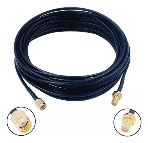 Cable Rp-sma Coaxial Extension Antena Intenet Wifi 5 Metros