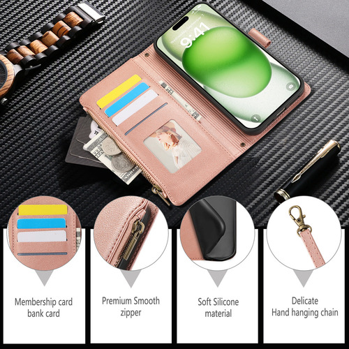 Funda Foroppo Realme 13 Pro 5g Con Cierre Tipo Cartera Para Teléfono, Soporte De Cuerda Colgante, Piel