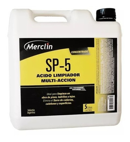 Acido Limpiador Sp-5 | Piscinas Ladrillo Piso | 5lt
