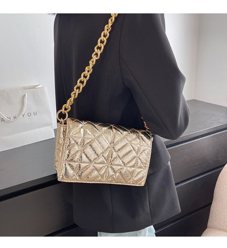 Cartera Dorada De Hombro Moda 2023