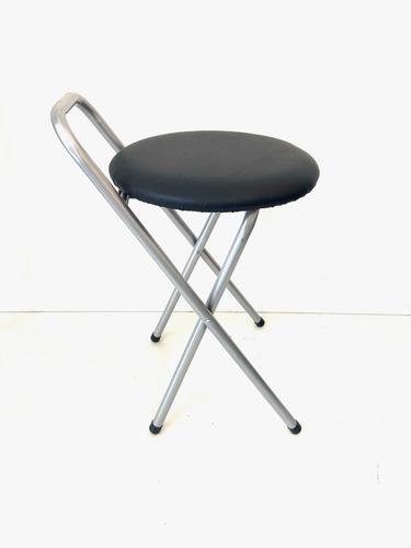Imagen 5 de 8 de Banquito Banqueta Plegable Caño Tapizado Camping Cocina
