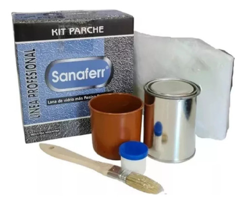 Kit Parche Resina + Lana De Vidrio X500 Gr- Sanafer