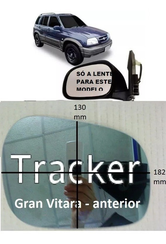 Lente Espelho Retrovisor Tracker 03 Grand Vitara 98 Esquerda