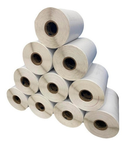 10 Rolos Etiqueta 25x15 Térmica 4 Colunas Juntas Zebra Argox Cor Branco