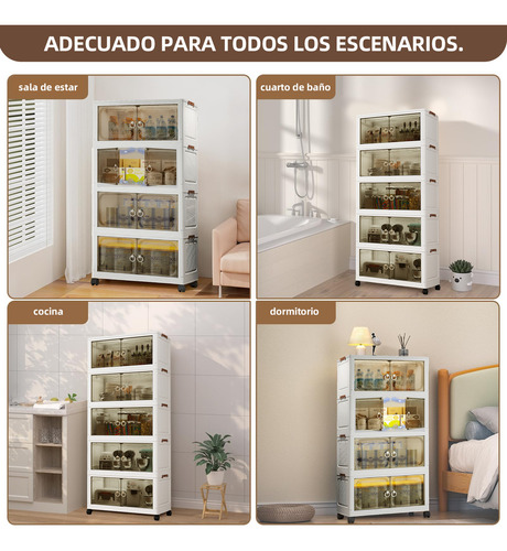 Seis capasarmario organizador dormitorio armario hogar edredón de almacenamiento de ropa 10 ganchos + pegatinas Closet Mueble Armarios Organizador Ropa Plegable Ruedas 360°