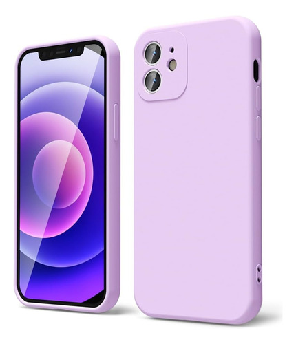 Funda Silicone Case Para Iphone 12 Mini Lavanda Lisa