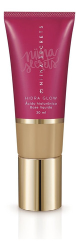 Base de maquiagem em líquida Eudora Niina Secrets Hidra Glow Cor 40 tom médio - 30mL