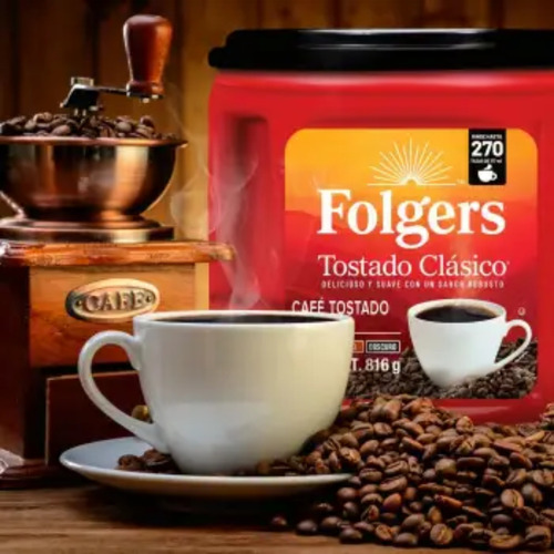 Café Tostado Y Molido Folgers Clásico 816 G