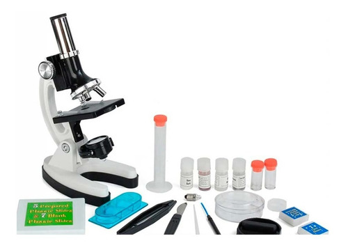 Set Microscopio 1200x + Kit Accesorios 28 Piezas Con Maletín