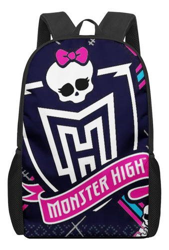 Mochila Escolar Monster High Con Estampado 3d For Niños  [u]