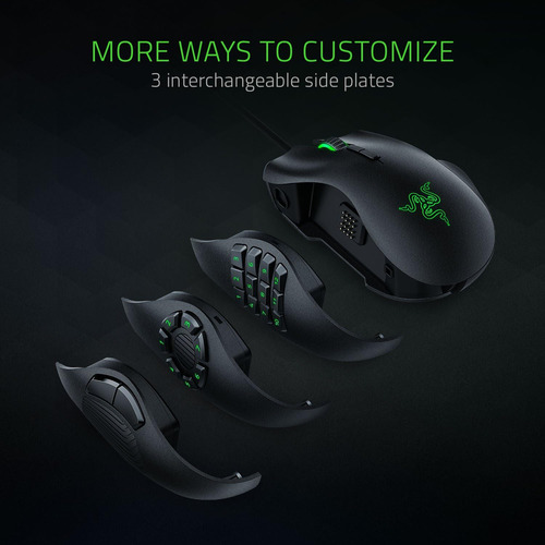 Razer Naga Trinity De Raton Gamer, 3 En 1, Óptico, 16000 Dpi