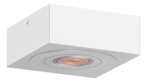 10x Spot Slim Sobrepor Branco Led 7w Quente Em Alumínio Teto Beiral Interno Mf271 Mega Forte Iluminação