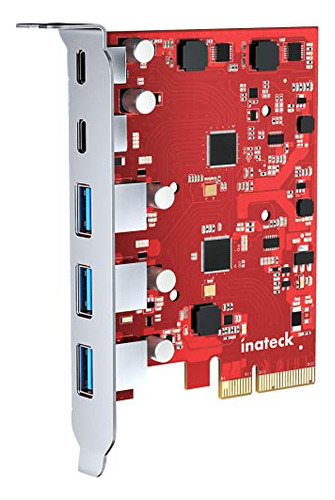 Tarjeta Pcie A Usb 3.2 Gen 2 Inateck Con 20 Gbps, 3 Usb-a Y