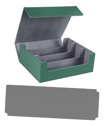 Contenedor De Caja De Baraja De Cartas Gris Verdoso