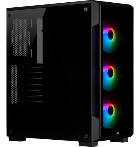 Gabinete Corsair 220t Rgb Black Vidrio Templado Icue Rgb *