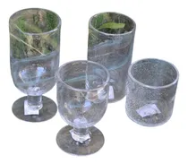 Comprar Juego De 12 Copas +12 Vasos Bajos + 12 Vasos Altos De Vidrio
