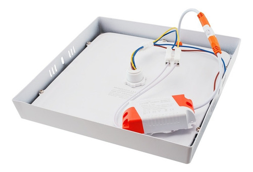 Imagem 3 de 7 de Plafon De Sobrepor Com Sensor Presença 24w Quadrado 6500k
