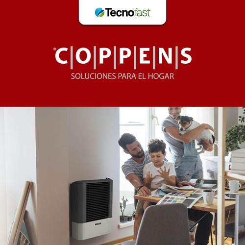 Imagen 6 de 7 de Calefactor Coppens 3000kcal Sin Tiraje Peltre Acero Multigas