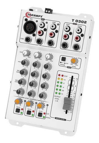 Mesa De Som Equalizador Taramps T 0302 3 Canais 2 Saídas