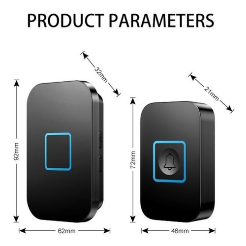 Imagen 4 de 10 de Timbre Inalámbrico, Gran Alcance Y 60 Melodías Diferentes