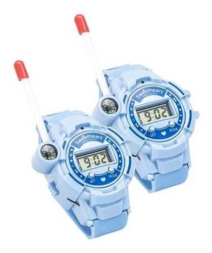 Reloj Digital Con Walkie Talkie Rosa Azul