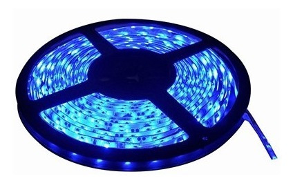 Imagen 2 de 4 de Cinta Led 5mts Color Azul 12v / Eleco