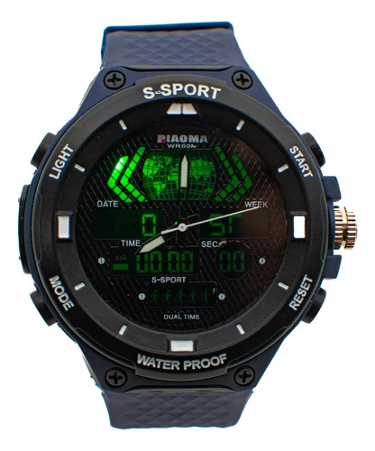 Reloj Deportivo Hombre Con Luz Led Color Verde