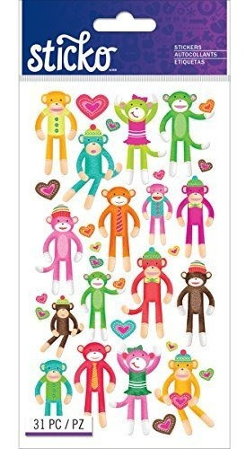 Sticko Classic Sock Monkey Pegatinas