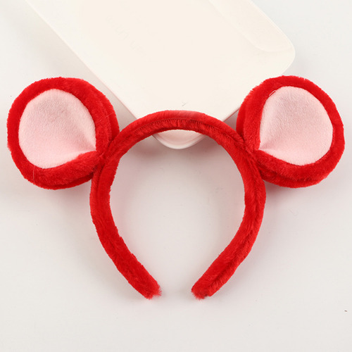 Diadema Con Forma De Oreja De Ratón Con Dibujos Animados Par