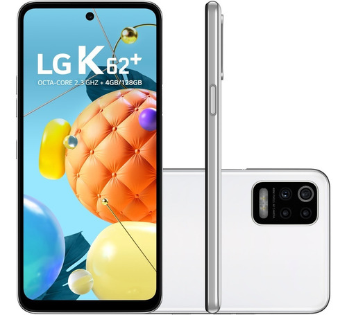 Smartphone K62+ 4g Tela 6,6' 128gb 4gb Ram Branco LG