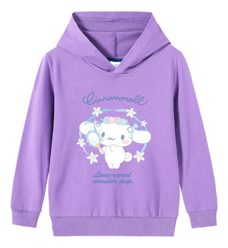 Sudadera Con Capucha Cinnamoroll Para Niños En Primavera