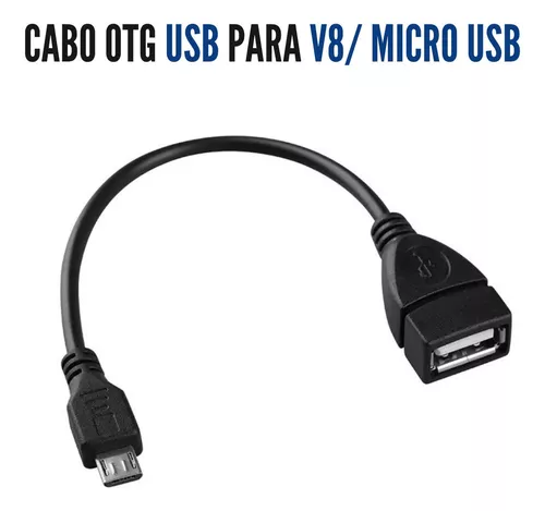 Adaptador USB a V8 para celular OTG