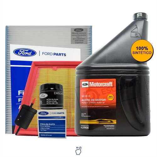 Imagen 1 de 10 de Kit 4 Filtros + Aceite 5w30 Ka Motor 1.5 Dragon Original