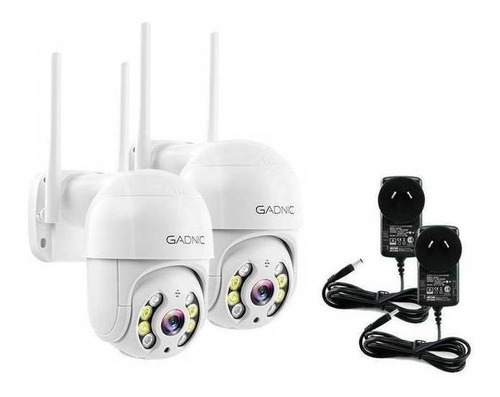 Imagen 2 de 2 de Cámara de seguridad Gadnic DM200W (x2) con resolución de 2MP visión nocturna incluida blanca
