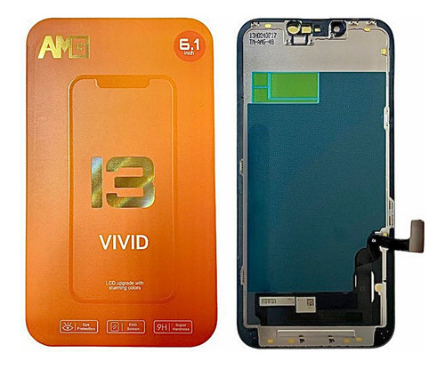 Tela Frontal Compativel Iphone 13 Vivid + Pelicula Preto