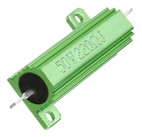 2 Resistencia De Carcasa Aluminio Bobinada 50w 220 Ohm Verde