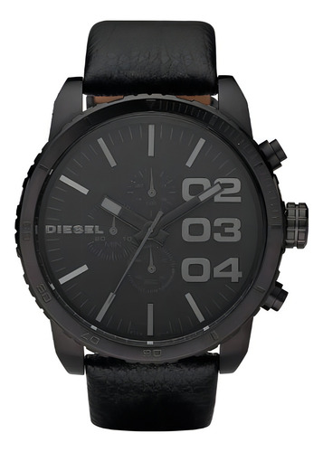 Relógio De Pulso Diesel Dz4216, Para Masculino, Com Correia De Couro Cor Preto