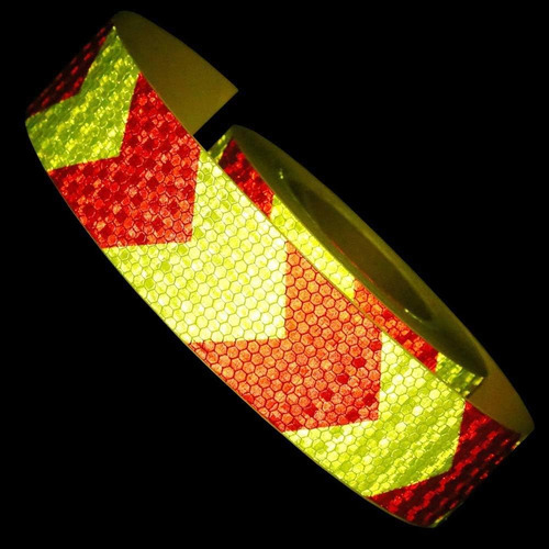 Cinta Reflectante Impermeable De Alta Visibilidad Roja Y Ama