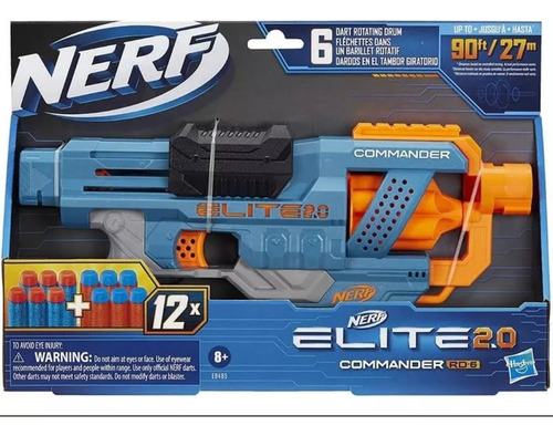 Pistola Nerf Commander 2.0 Con 12 Balas