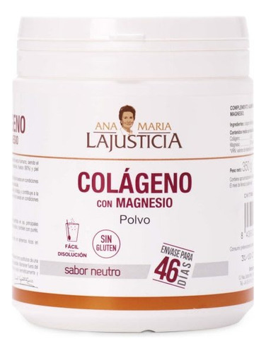 Colágeno Con Magnesio 350g En Polvo Sabor Sin Sabor