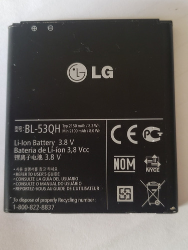Batería LG Optimus 4, 9 Original Bl-53qh