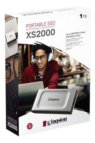 Disco Externo Ssd 1tb Kingston Xs2000 Usb C 20gb Ultra Veloz