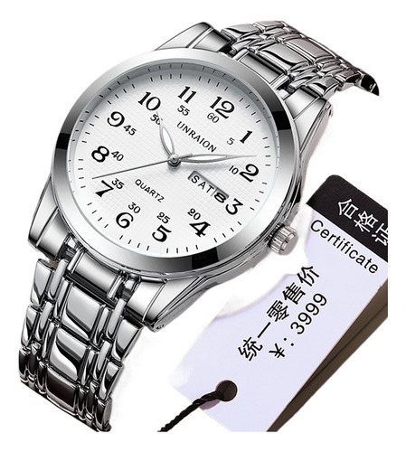 Reloj For Hombre, Resistente Al Agua, Con Calendario Dual,