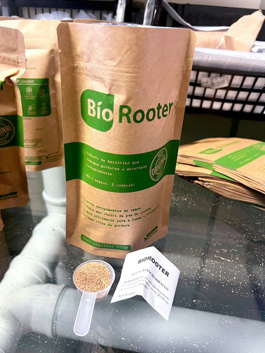 Sanear Brasil Biorooter Limpa Fossa Enzima Caixa de Gordura Sumidouro Negra Caipira 500g Biodegradador Desentupidor Natural