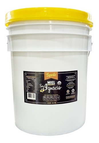 San Ignacio miel orgánica liquida multifloral cubeta 26kg