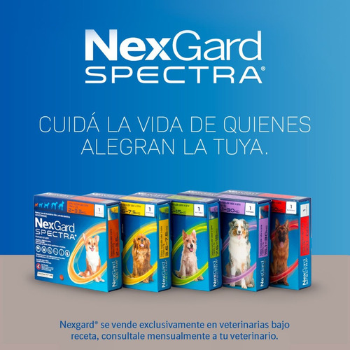 Nexgard Spectra 3 Comp Perros 15,1 A 30 Kg Pulgas Garrapatas