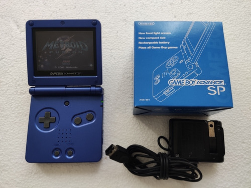 Nintendo Gba Sp Gameboy Advance Sp Azul Ags-001 + 1 Juego