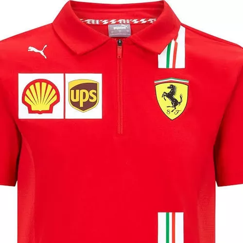 Espinoso gráfico Grasa Playera Polo Ferrari F1 Puma Leclerc/ Vettel Autentica 2020