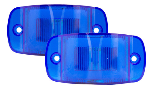 2 Pzas De Plafones Laterales 8 Leds + Aro Gel Azul Tunelight